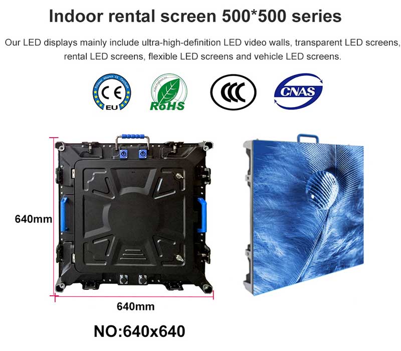 500 500mm Indoor Rental Screen