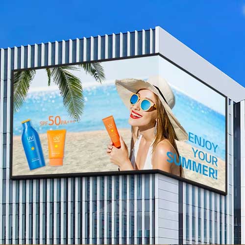 Outdoor Advertising LED Display With Corner