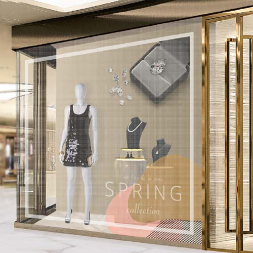 Clothing Stores Use Transparent LED Film Displays