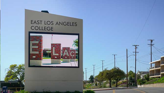 East Los Angeles College Business Sign