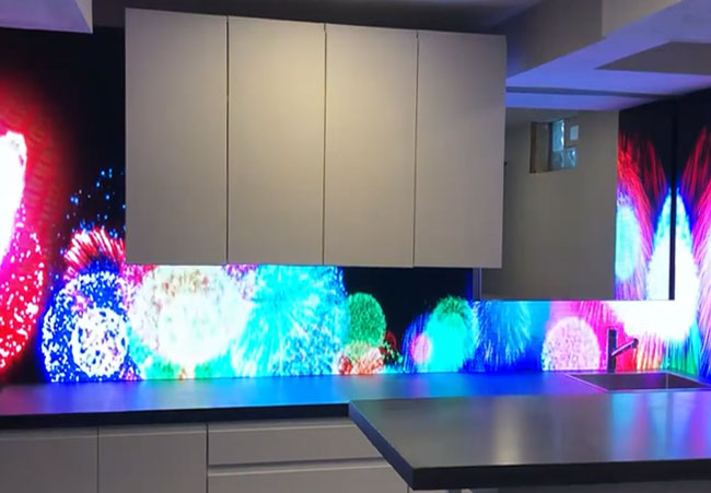 LED Screen Kitchen Backsplashes