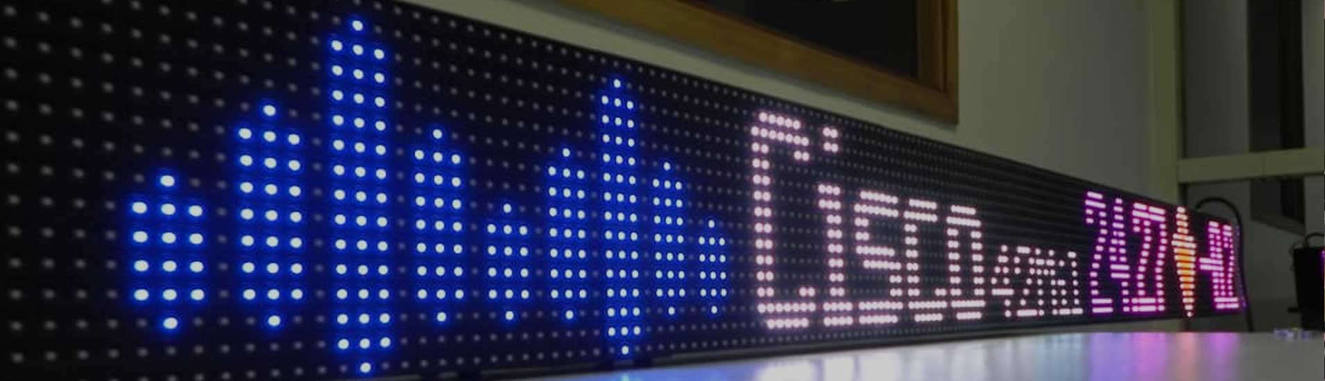 LED Stock Ticker Display Background Image