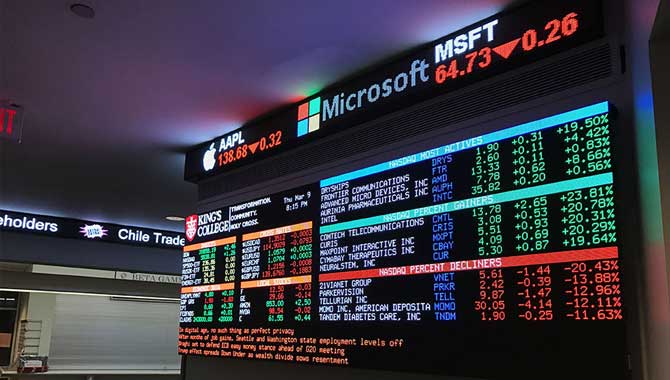 LED Stock Ticker Display Can Display Stock Information In Real Time