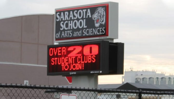 Sarasota School Placed LED School Sign