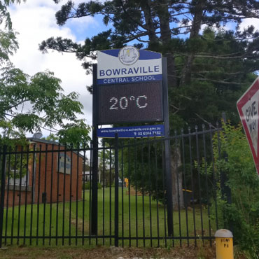 Temperature Monitoring School Signs