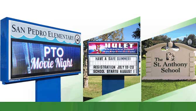 Various Types Of LED School Signs