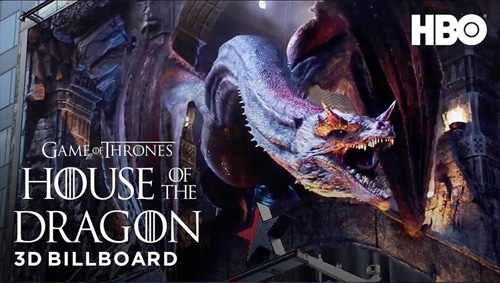 House Of The Dragon 3D Billboard By HBO