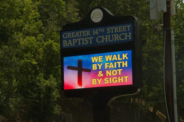 Church Sign Display Content